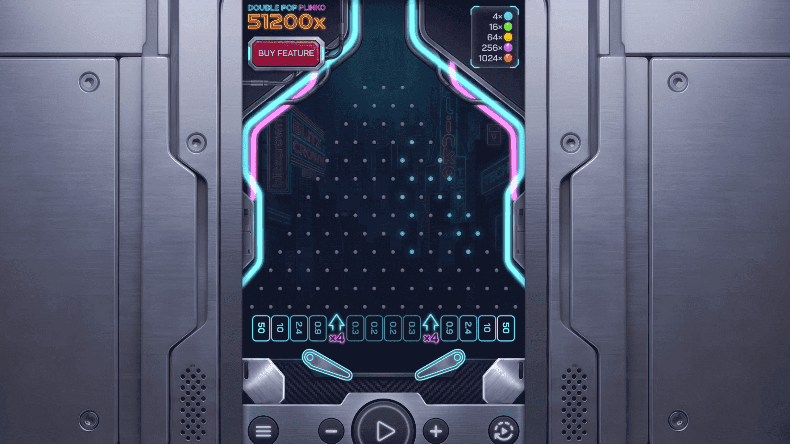 Double Pop Plinko 51200x 